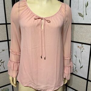 MARLED Pink Sheer Top